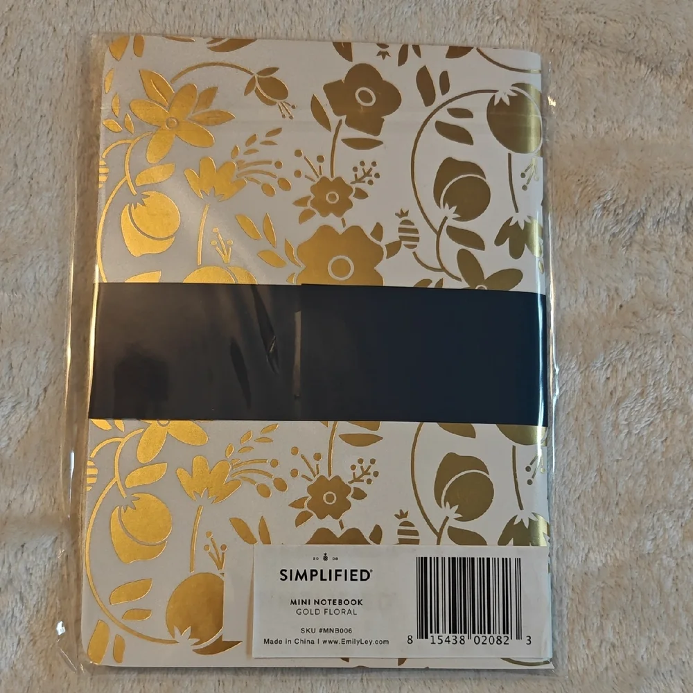 Gold Floral Mini Notebook - Picture 3 of 3